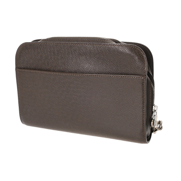 LOUIS VUITTON ルイヴィトン タイガ バイカル グリズリ M30188 メンズ レザー セカンドバッグ Bランク 中古 銀蔵