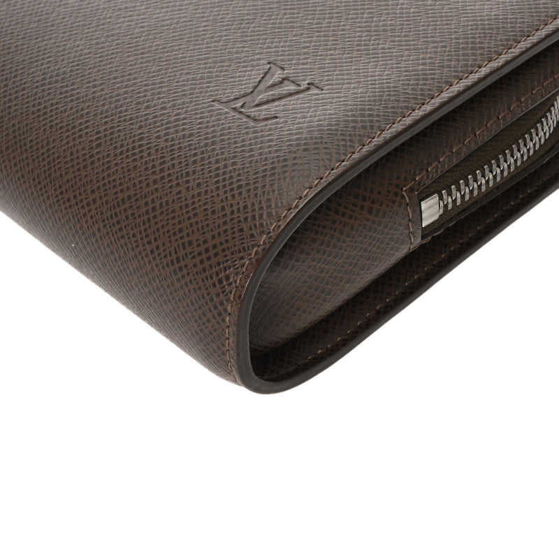 LOUIS VUITTON ルイヴィトン タイガ バイカル グリズリ M30188 メンズ レザー セカンドバッグ Bランク 中古 銀蔵