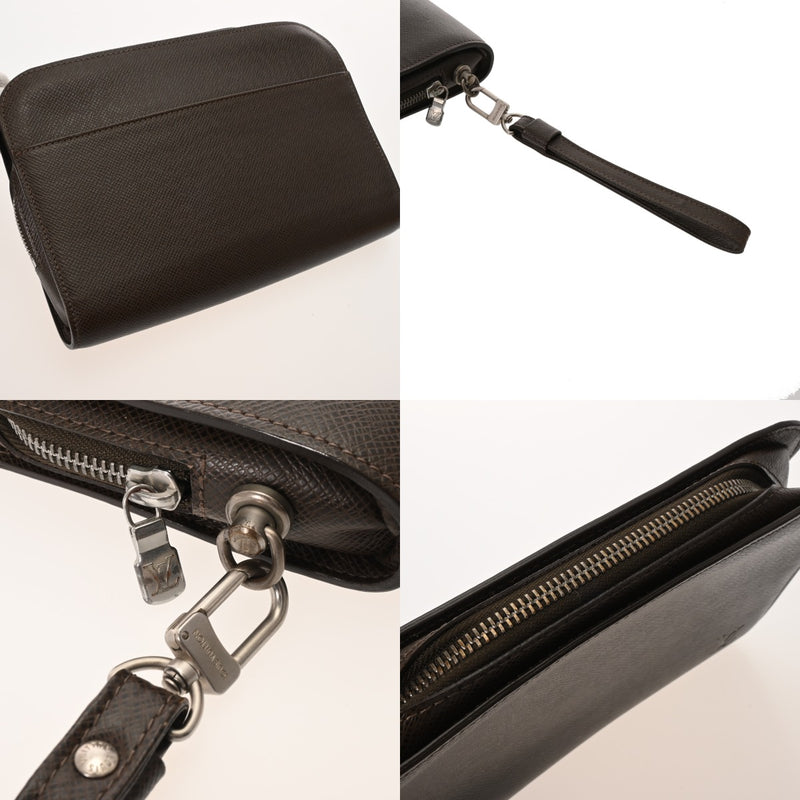 LOUIS VUITTON ルイヴィトン タイガ バイカル グリズリ M30188 メンズ レザー セカンドバッグ Bランク 中古 銀蔵