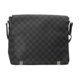 LOUIS VUITTON ルイヴィトン ダミエグラフィット ディストリクト MM NM ブラック/グレー N41029 メンズ ダミエキャンバス ショルダーバッグ ABランク 中古 銀蔵