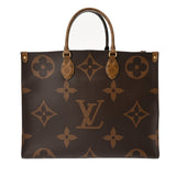 LOUIS VUITTON ルイヴィトン モノグラムジャイアント オンザゴー GM 2WAYトート ブラウン M45320 ユニセックス モノグラムキャンバス ハンドバッグ Aランク 中古 銀蔵