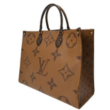 LOUIS VUITTON ルイヴィトン モノグラムジャイアント オンザゴー GM 2WAYトート ブラウン M45320 ユニセックス モノグラムキャンバス ハンドバッグ Aランク 中古 銀蔵