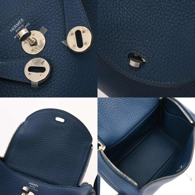 HERMES エルメス リンディ ミニ ディープブルー D刻印(2019年頃) レディース トリヨンクレマンス 2WAYバッグ Aランク 中古 銀蔵