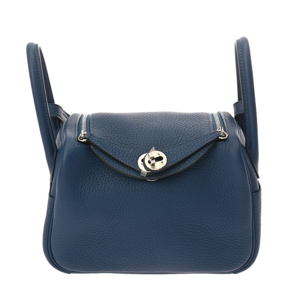 HERMES エルメス リンディ ミニ ディープブルー D刻印(2019年頃) レディース トリヨンクレマンス 2WAYバッグ Aランク 中古 銀蔵