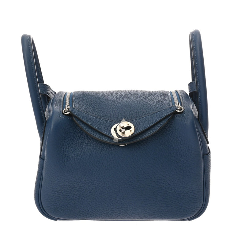 HERMES エルメス リンディ ミニ ディープブルー D刻印(2019年頃) レディース トリヨンクレマンス 2WAYバッグ Aランク 中古 銀蔵