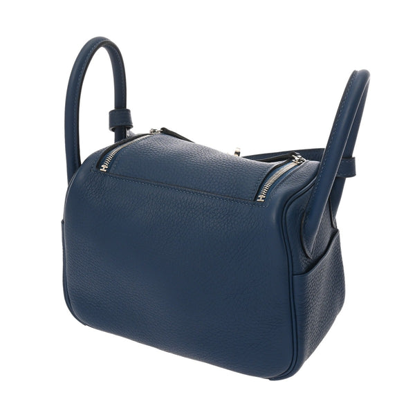 HERMES エルメス リンディ ミニ ディープブルー D刻印(2019年頃) レディース トリヨンクレマンス 2WAYバッグ Aランク 中古 銀蔵