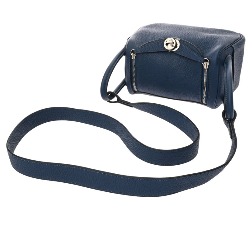 HERMES エルメス リンディ ミニ ディープブルー D刻印(2019年頃) レディース トリヨンクレマンス 2WAYバッグ Aランク 中古 銀蔵