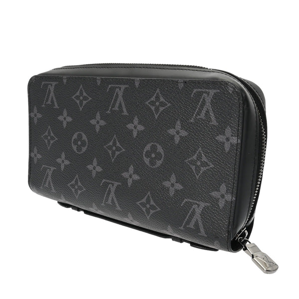 LOUIS VUITTON ルイヴィトン モノグラムエクリプス ジッピー XL トラベルケース 黒/グレー M61698 メンズ モノグラムキャンバス 長財布 ABランク 中古 銀蔵