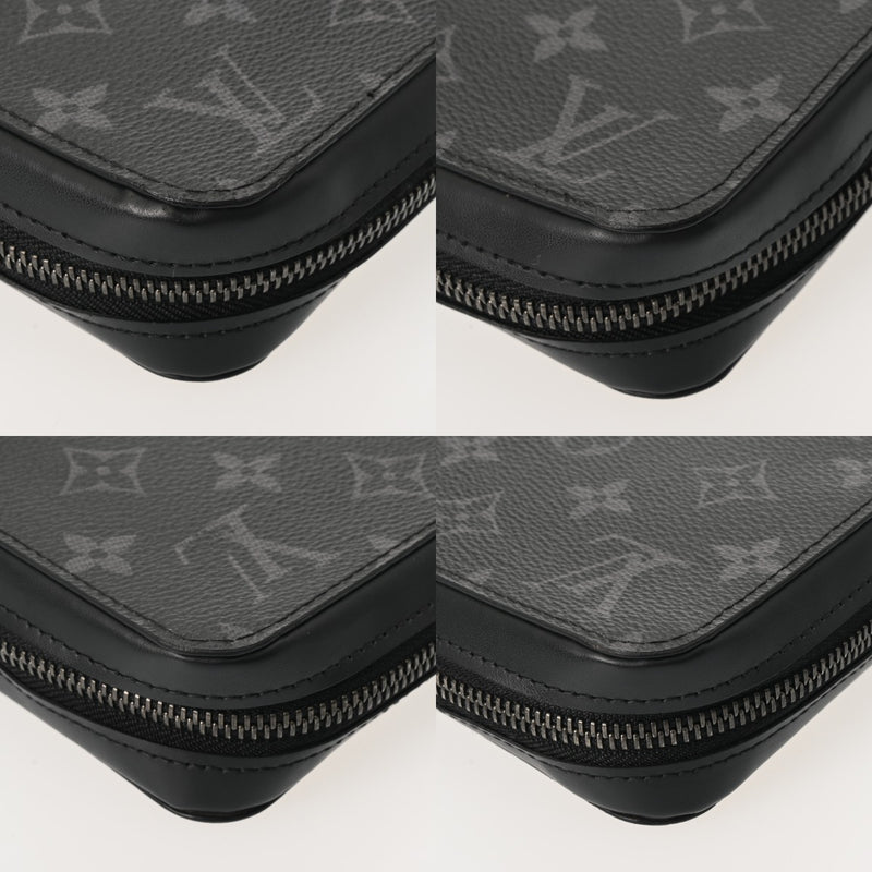 LOUIS VUITTON ルイヴィトン モノグラムエクリプス ジッピー XL トラベルケース 黒/グレー M61698 メンズ モノグラムキャンバス 長財布 ABランク 中古 銀蔵