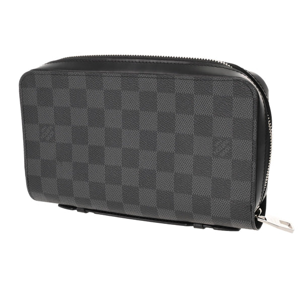 LOUIS VUITTON ルイヴィトン ダミエグラフィット ジッピー XL 黒/グレー N41503 メンズ ダミエキャンバス 長財布 Aランク 中古 銀蔵