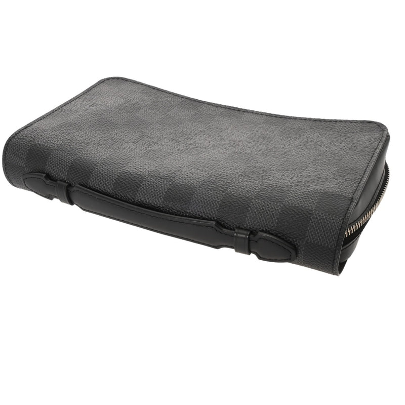 LOUIS VUITTON ルイヴィトン ダミエグラフィット ジッピー XL 黒/グレー N41503 メンズ ダミエキャンバス 長財布 Aランク 中古 銀蔵