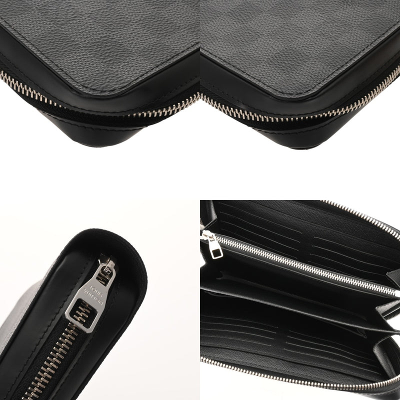 LOUIS VUITTON ルイヴィトン ダミエグラフィット ジッピー XL 黒/グレー N41503 メンズ ダミエキャンバス 長財布 Aランク 中古 銀蔵