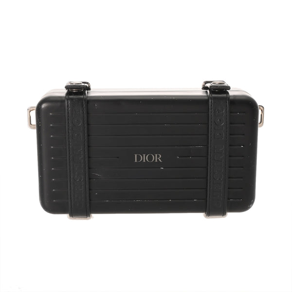 CHRISTIAN DIOR クリスチャンディオール パーソナルクラッチバッグ RIMOWAコラボ ブラック 2DRCA295TWT_H03E メンズ アルミニウム ショルダーバッグ Bランク 中古 銀蔵