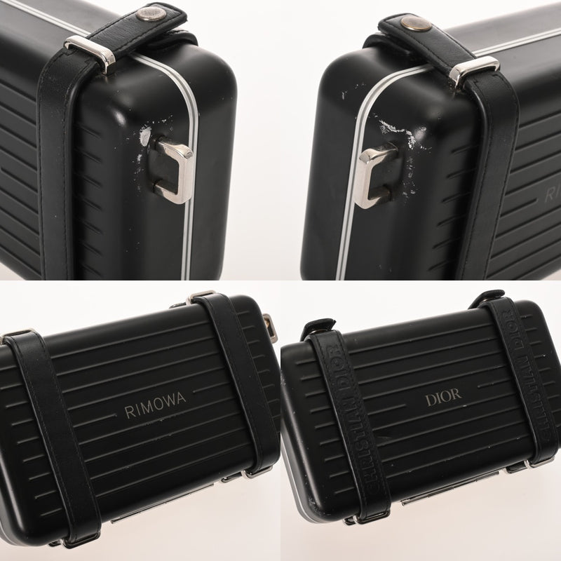 CHRISTIAN DIOR クリスチャンディオール パーソナルクラッチバッグ RIMOWAコラボ ブラック 2DRCA295TWT_H03E メンズ アルミニウム ショルダーバッグ Bランク 中古 銀蔵