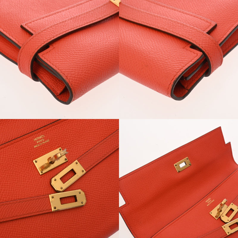 HERMES エルメス ケリーウォレット カプシーヌ X刻印(2016年頃) レディース ヴォーエプソン 長財布 ABランク 中古 銀蔵