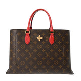 LOUIS VUITTON ルイヴィトン モノグラム フラワートート 2WAY コクリコ M43553 レディース モノグラムキャンバス ハンドバッグ Bランク 中古 銀蔵