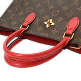 LOUIS VUITTON ルイヴィトン モノグラム フラワートート 2WAY コクリコ M43553 レディース モノグラムキャンバス ハンドバッグ Bランク 中古 銀蔵
