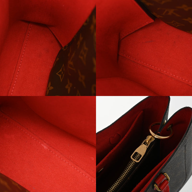 LOUIS VUITTON ルイヴィトン モノグラム フラワートート 2WAY コクリコ M43553 レディース モノグラムキャンバス ハンドバッグ Bランク 中古 銀蔵