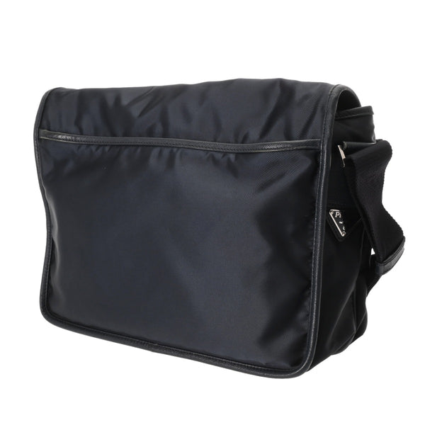 PRADA プラダ ロゴ フラップバッグ ネイビー 2VD769 ユニセックス ナイロン ショルダーバッグ ABランク 中古 銀蔵