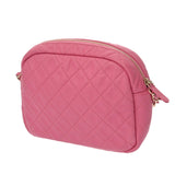 CHANEL シャネル マトラッセ チェーンショルダー ピンク レディース キャビアスキン ショルダーバッグ ABランク 中古 銀蔵