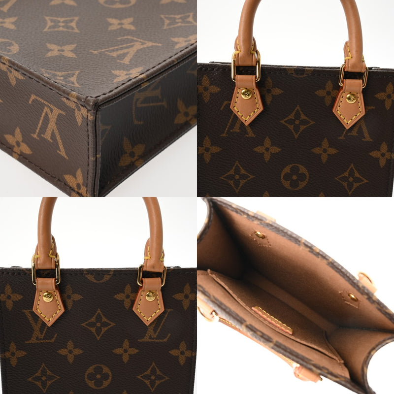 LOUIS VUITTON ルイヴィトン モノグラム プティット サックプラ 旧型 2WAY ブラウン M69442 レディース モノグラムキャンバス ハンドバッグ Aランク 中古 銀蔵