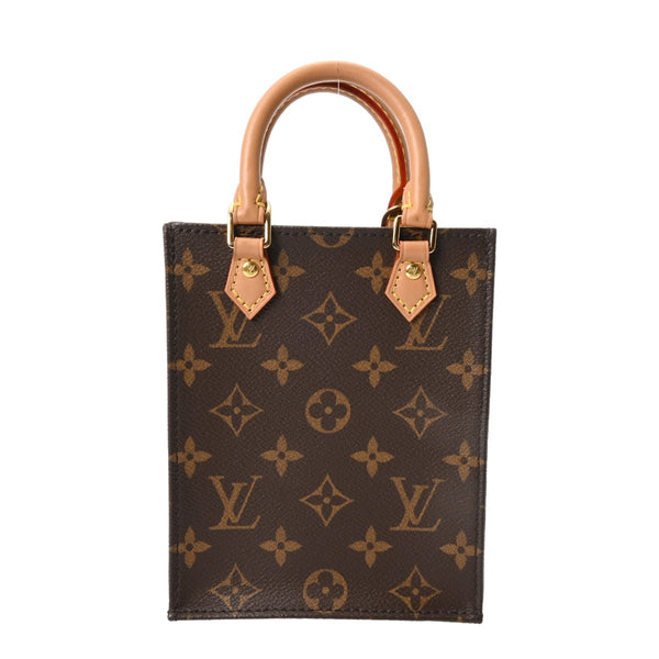 LOUIS VUITTON ルイヴィトン モノグラム プティット サックプラ 旧型 2WAY ブラウン M69442 レディース モノグラムキャンバス ハンドバッグ Aランク 中古 銀蔵