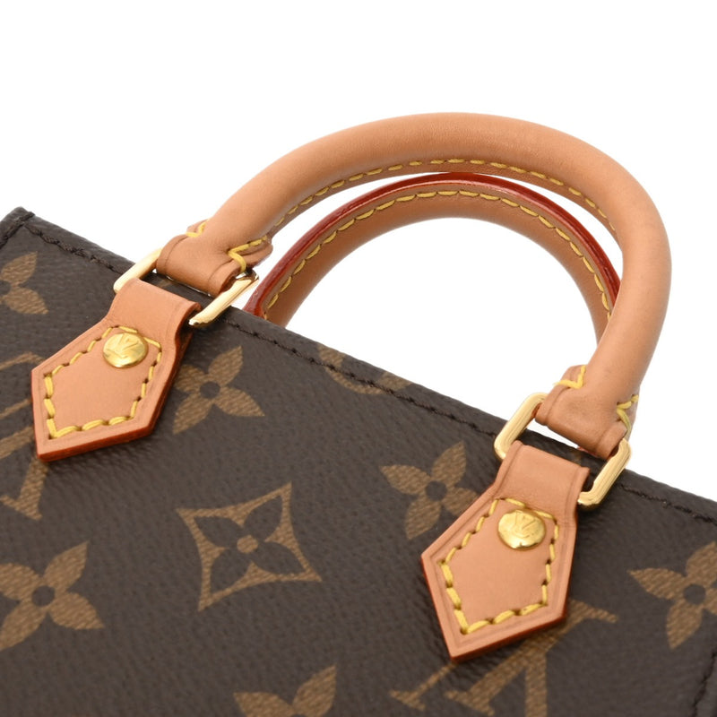 LOUIS VUITTON ルイヴィトン モノグラム プティット サックプラ 旧型 2WAY ブラウン M69442 レディース モノグラムキャンバス ハンドバッグ Aランク 中古 銀蔵