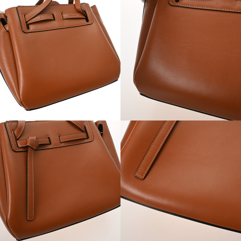 LOEWE ロエベ ラゾ ブラウン レディース レザー ショルダーバッグ ABランク 中古 銀蔵