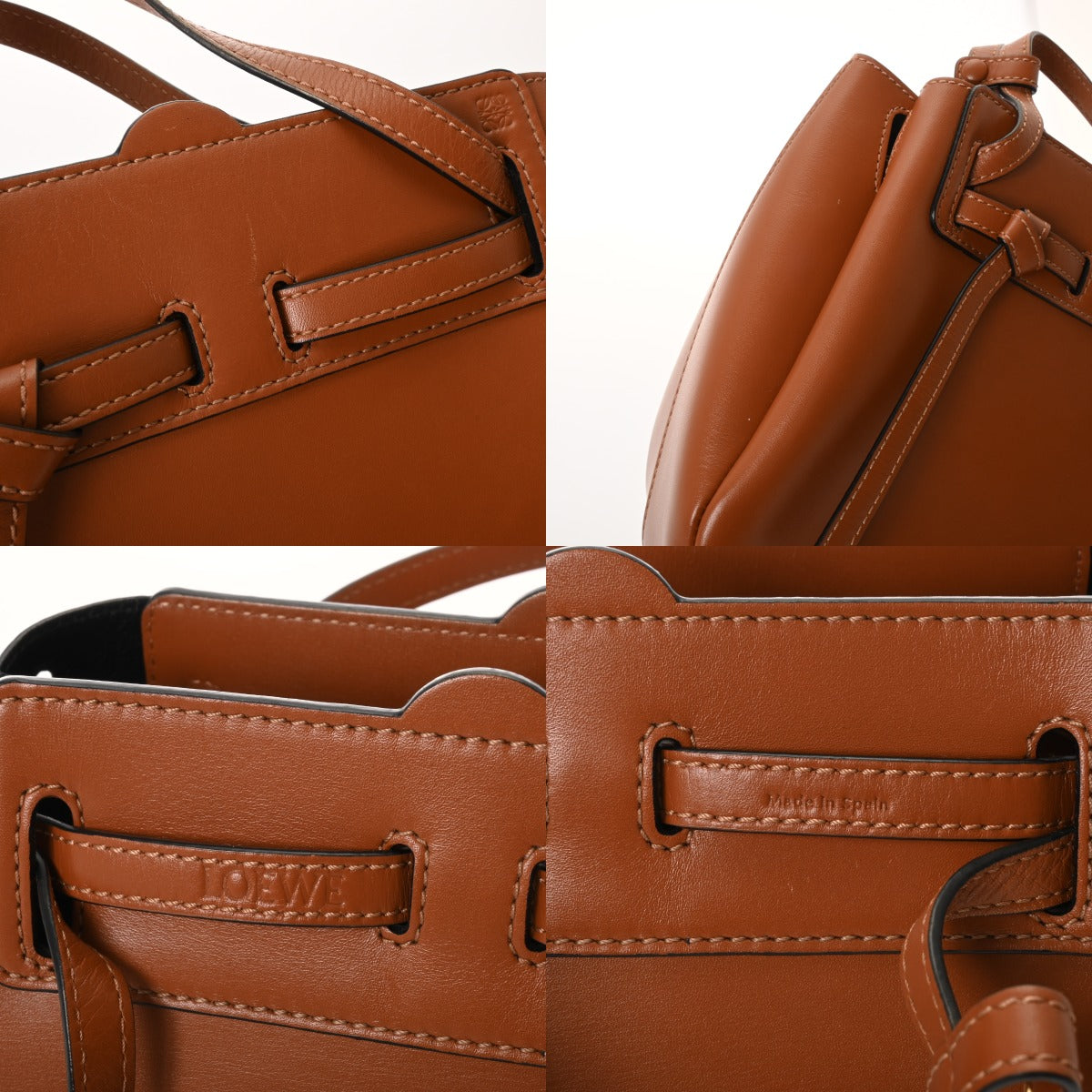 LOEWE ロエベ ラゾ ブラウン レディース レザー ショルダーバッグ AB