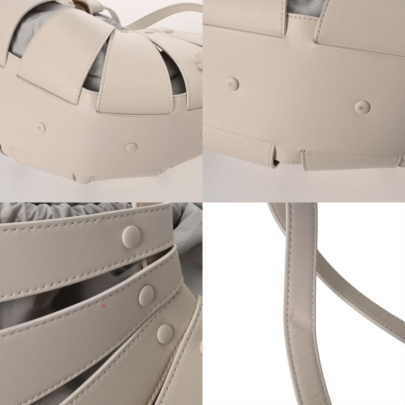 BOTTEGAVENETA ボッテガヴェネタ ザシェル ホワイト レディース レザー ハンドバッグ Aランク 中古 銀蔵