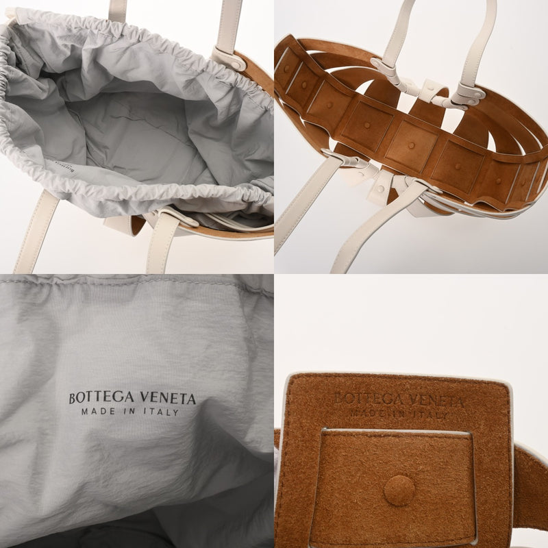 BOTTEGAVENETA ボッテガヴェネタ ザシェル ホワイト レディース レザー ハンドバッグ Aランク 中古 銀蔵