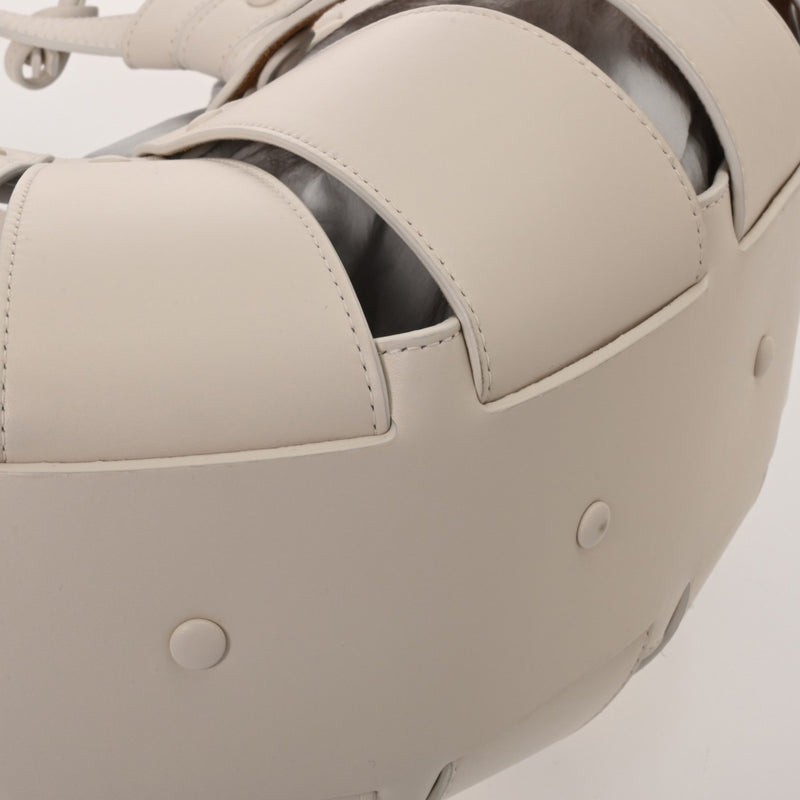 BOTTEGAVENETA ボッテガヴェネタ ザシェル ホワイト レディース レザー ハンドバッグ Aランク 中古 銀蔵