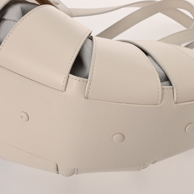 BOTTEGAVENETA ボッテガヴェネタ ザシェル ホワイト レディース レザー ハンドバッグ Aランク 中古 銀蔵