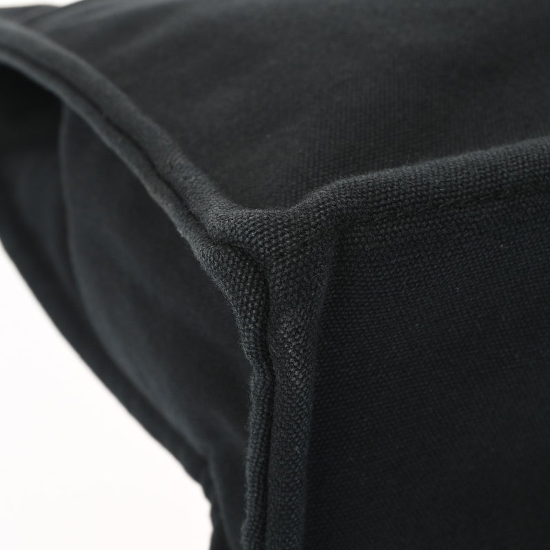 HERMES エルメス フールトゥ MM ブラック ユニセックス キャンバス トートバッグ ABランク 中古 銀蔵