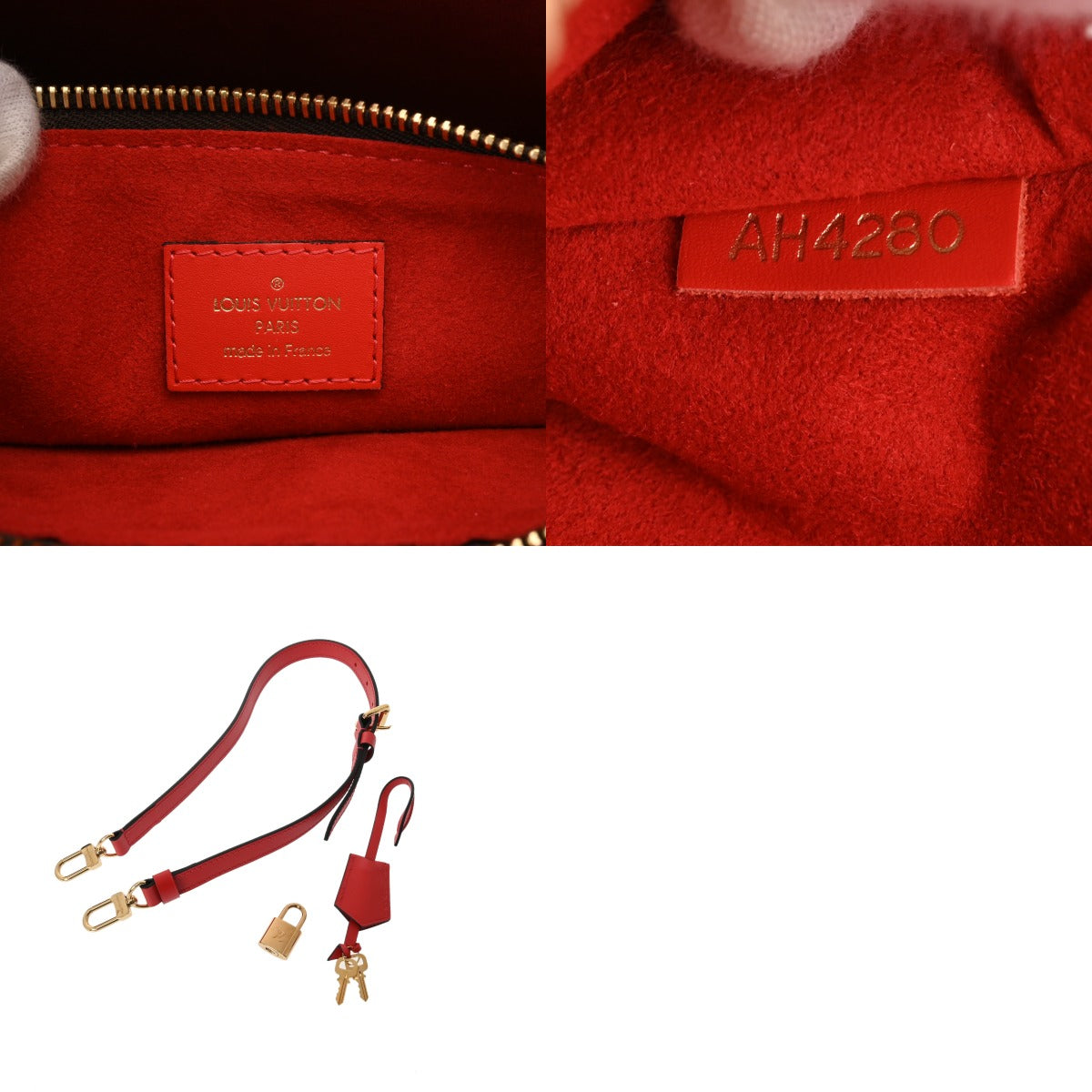 LOUIS VUITTON ルイヴィトン モノグラム フラワートート 2WAY コクリコ