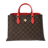 LOUIS VUITTON ルイヴィトン モノグラム フラワートート 2WAY コクリコ M43553 レディース モノグラムキャンバス ハンドバッグ Aランク 中古 銀蔵