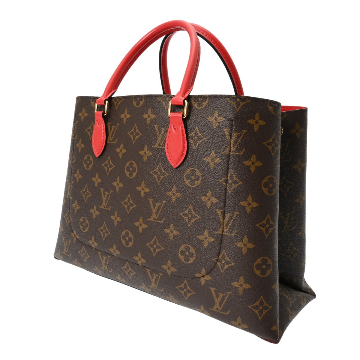 LOUIS VUITTON ルイヴィトン モノグラム フラワートート 2WAY コクリコ