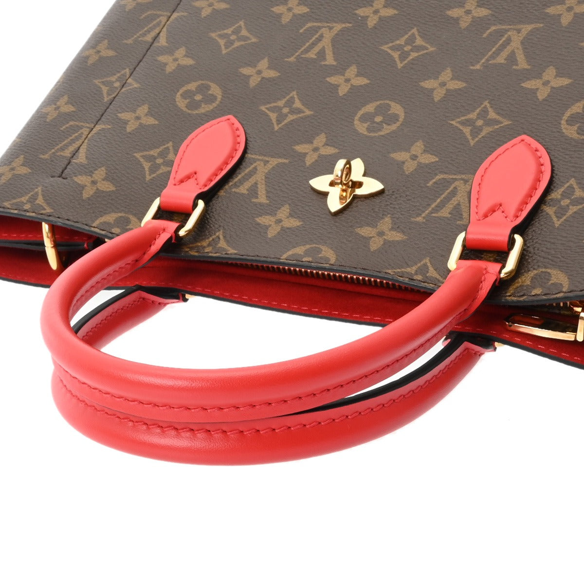 LOUIS VUITTON ルイヴィトン モノグラム フラワートート 2WAY コクリコ