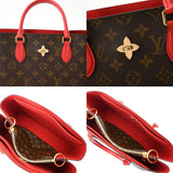 LOUIS VUITTON ルイヴィトン モノグラム フラワートート 2WAY コクリコ M43553 レディース モノグラムキャンバス ハンドバッグ Aランク 中古 銀蔵