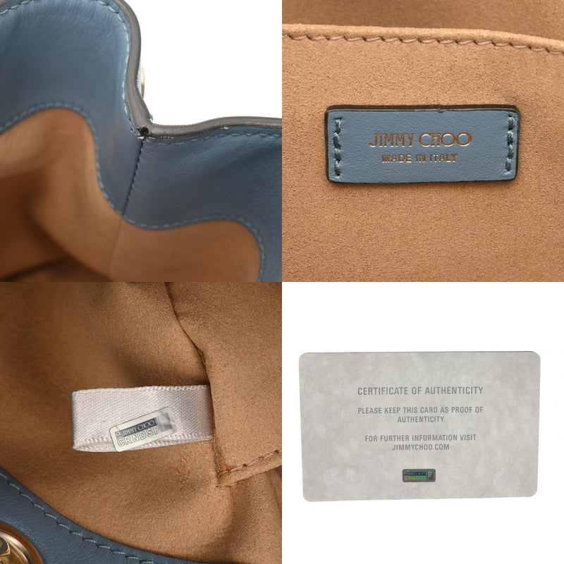 JIMMY CHOO ジミーチュウ ハンドバッグ ブルー レディース レザー ハンドバッグ ABランク 中古 銀蔵