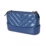 CHANEL シャネル ガブリエル ドゥシャネル メタリックブルー A94505 レディース レザー ショルダーバッグ ABランク 中古 銀蔵