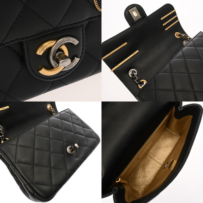 CHANEL シャネル マトラッセ ミニ チェーンショルダー 20cm ヘアピン ゴールド金具 AS3489 レディース ラムスキン ショルダーバッグ Aランク 中古 銀蔵