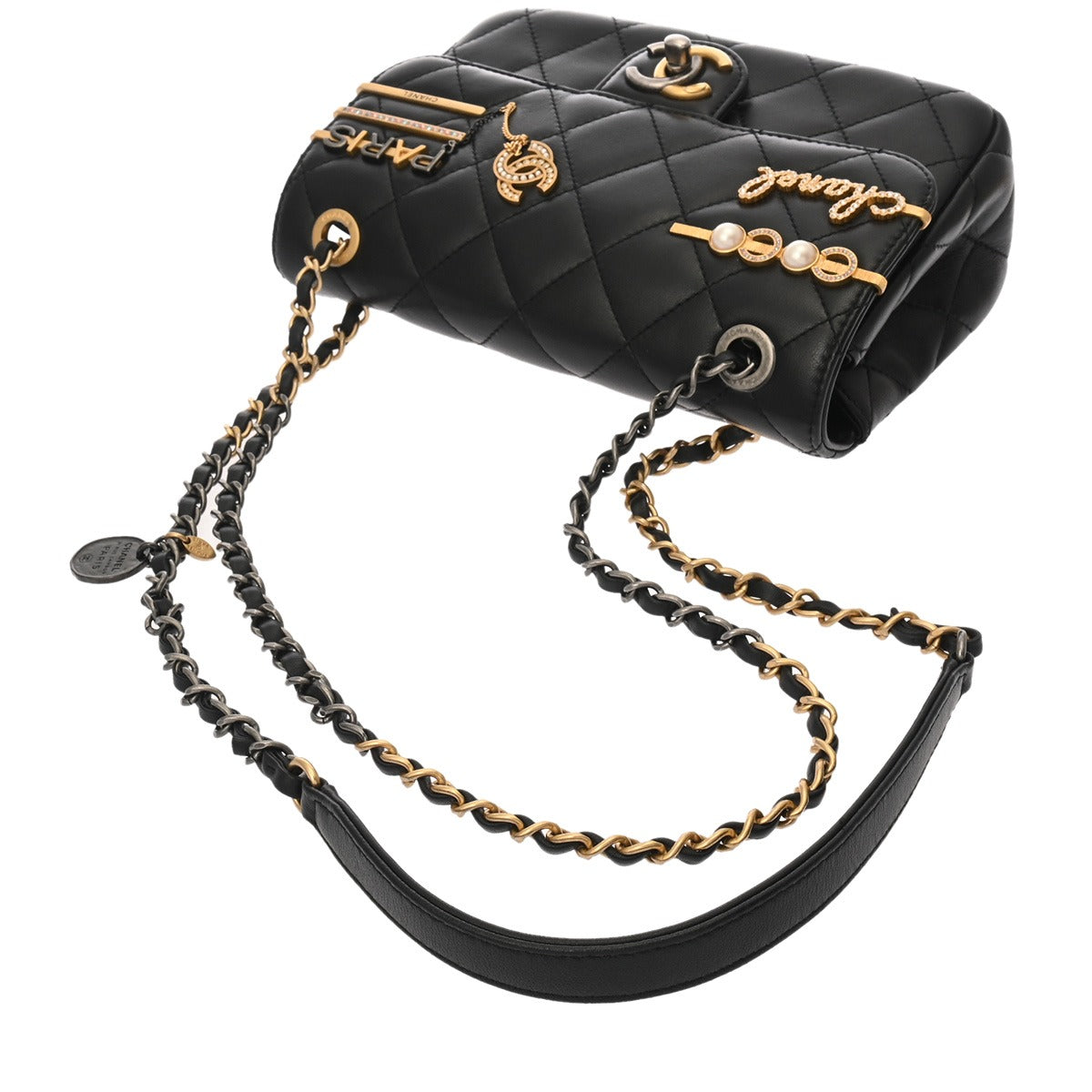 CHANEL シャネル マトラッセ ミニ チェーンショルダー 20cm ヘアピン