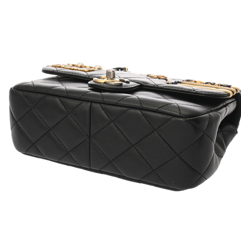 CHANEL シャネル マトラッセ ミニ チェーンショルダー 20cm ヘアピン ゴールド金具 AS3489 レディース ラムスキン ショルダーバッグ Aランク 中古 銀蔵