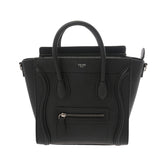CELINE セリーヌ ラゲージ ナノ 2WAY ブラック 189243 レディース ドラムドカーフ ハンドバッグ Aランク 中古 銀蔵