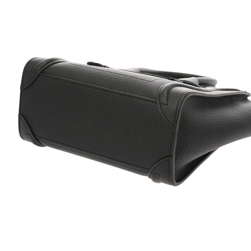 CELINE セリーヌ ラゲージ ナノ 2WAY ブラック 189243 レディース ドラムドカーフ ハンドバッグ Aランク 中古 銀蔵