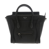 CELINE セリーヌ ラゲージ ナノ 2WAY ブラック 189243 レディース ドラムドカーフ ハンドバッグ ABランク 中古 銀蔵