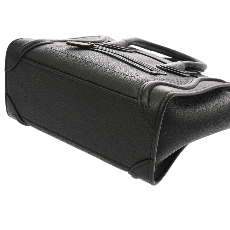 CELINE セリーヌ ラゲージ ナノ 2WAY ブラック 189243 レディース ドラムドカーフ ハンドバッグ ABランク 中古 銀蔵