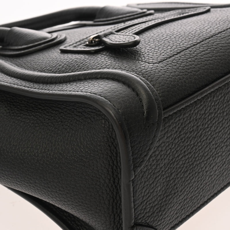 CELINE セリーヌ ラゲージ ナノ 2WAY ブラック 189243 レディース ドラムドカーフ ハンドバッグ ABランク 中古 銀蔵