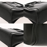 CELINE セリーヌ ラゲージ ナノ 2WAY ブラック 189243 レディース ドラムドカーフ ハンドバッグ ABランク 中古 銀蔵